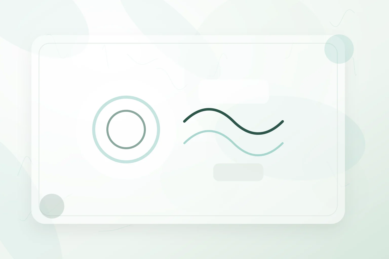 Soft breathing waves and grounding rings in a calm green composition, illustrating emotional regulation techniques.