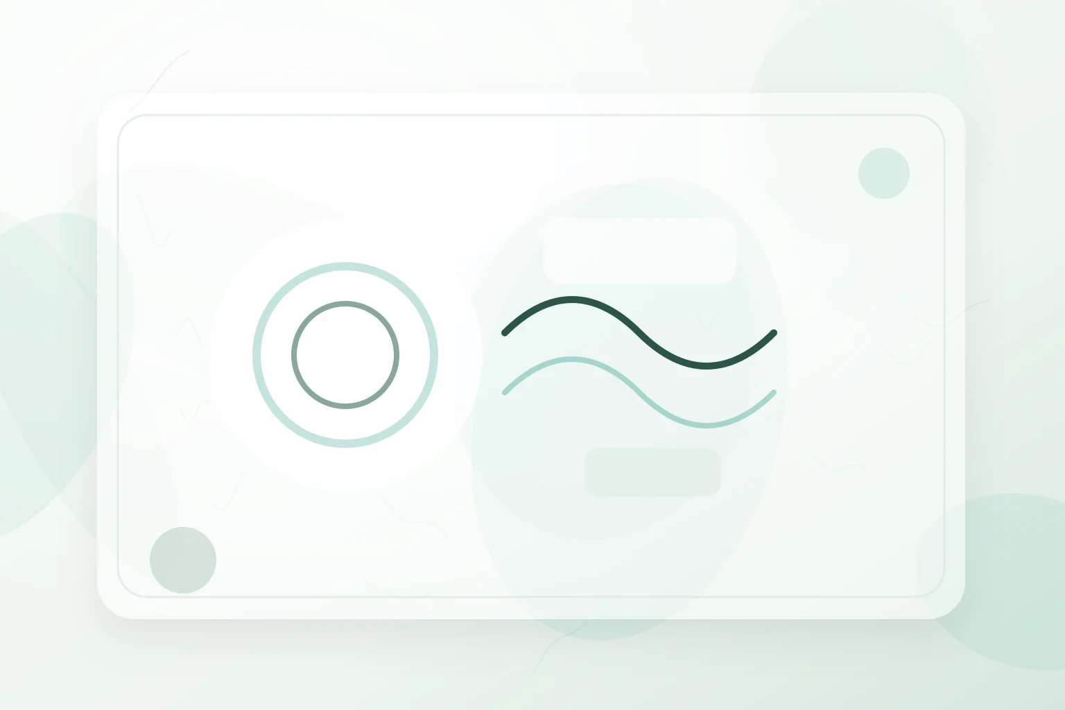 Soft breathing waves and grounding rings in a calm green composition, illustrating grounding techniques for anxiety.
