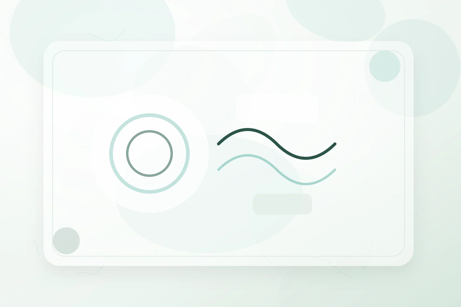 Soft breathing waves and grounding rings in a calm green composition, illustrating grounding exercises for anxiety.