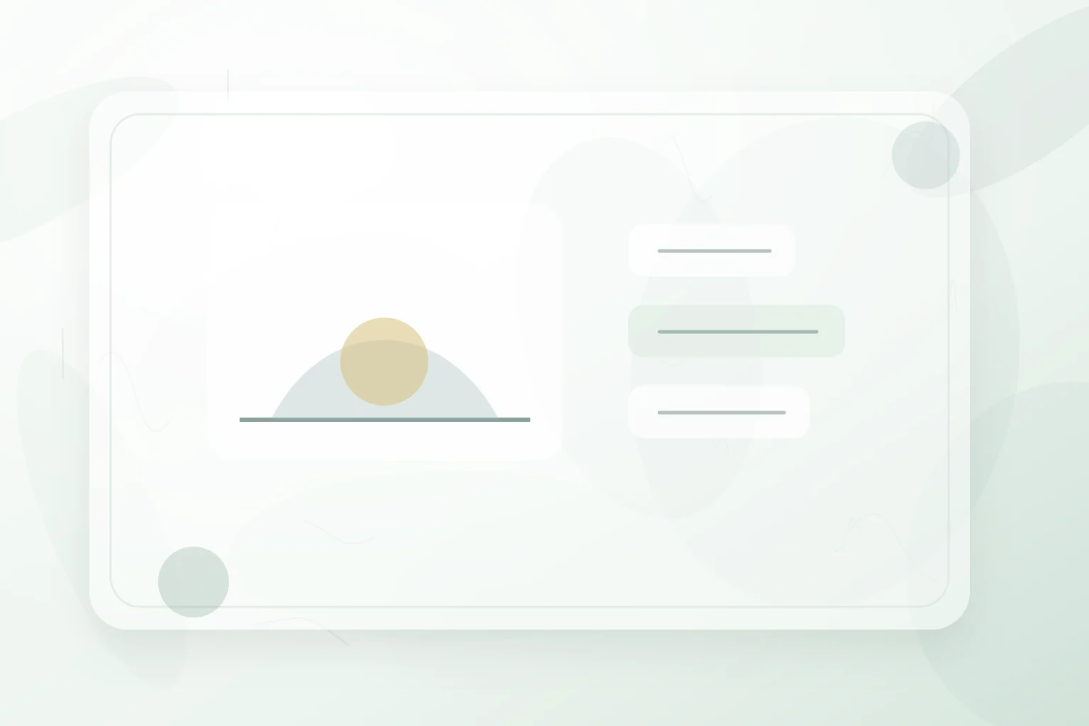 Morning-light routine panels with a gentle sunrise shape, illustrating depression and routine.