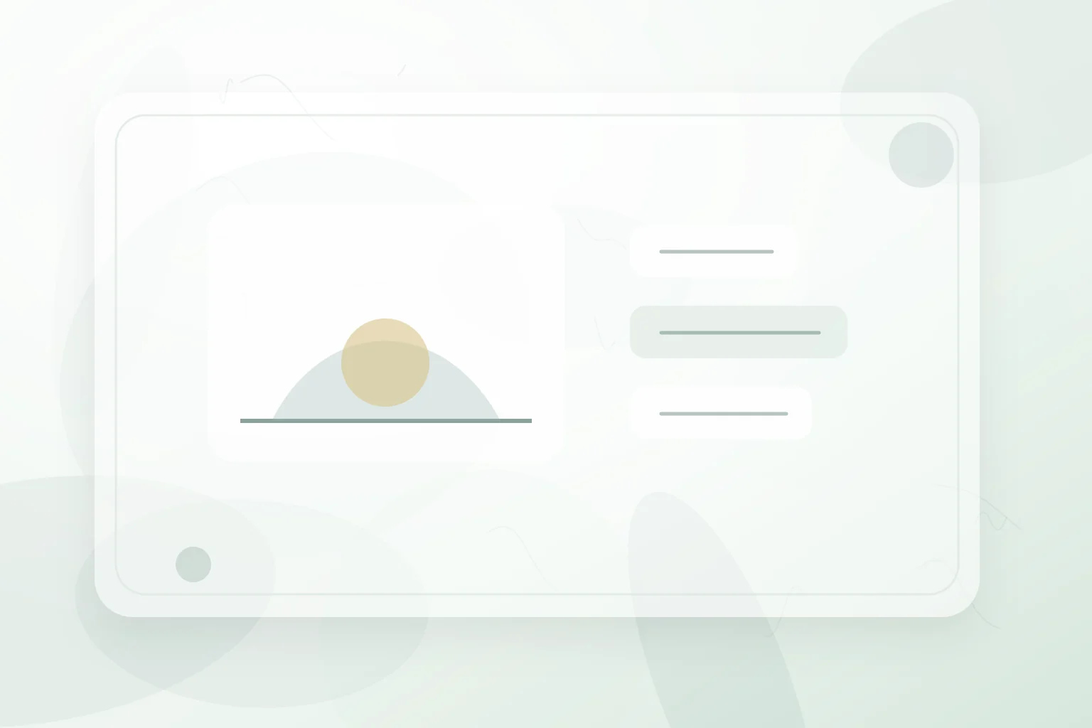 Morning-light routine panels with a gentle sunrise shape, illustrating depression and insomnia.