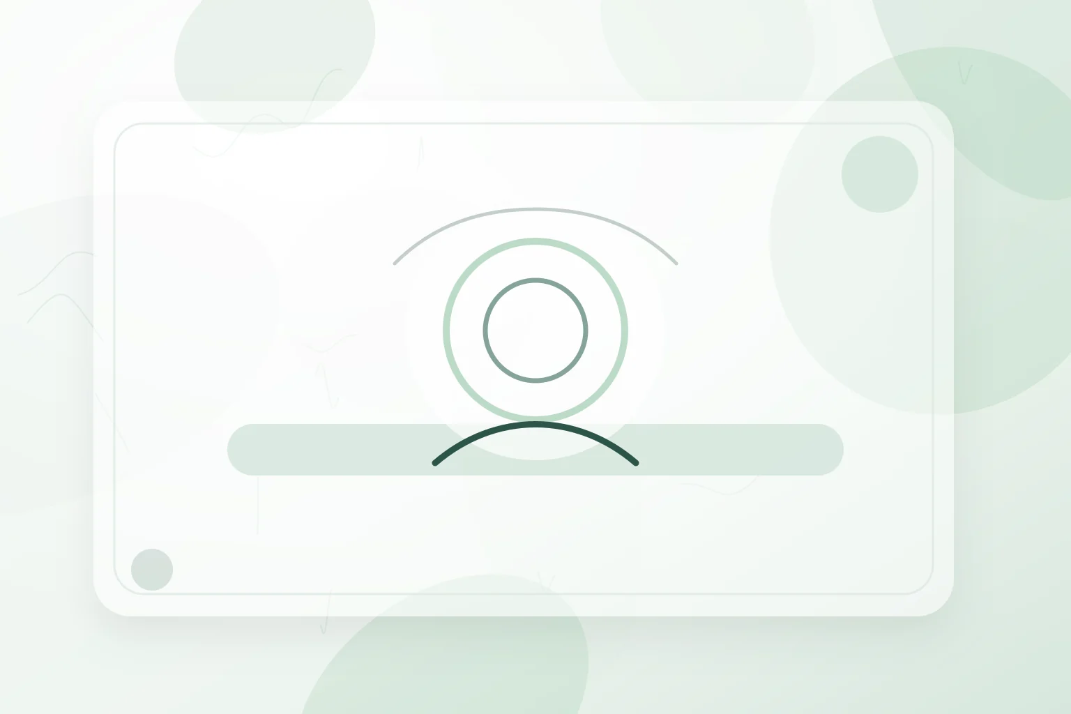 Concentric awareness rings above a quiet practice space, illustrating guided muscle relaxation.