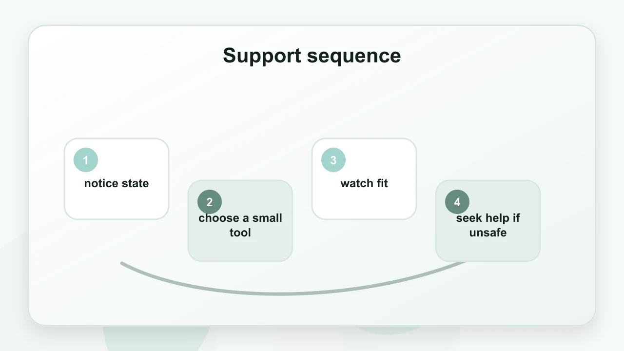 Support sequence for Emotional Regulation Techniques: Practical Tools for Daily Life